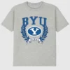 T-shirt « Laurels » de l’université Brigham Young avec motif graphique foncé