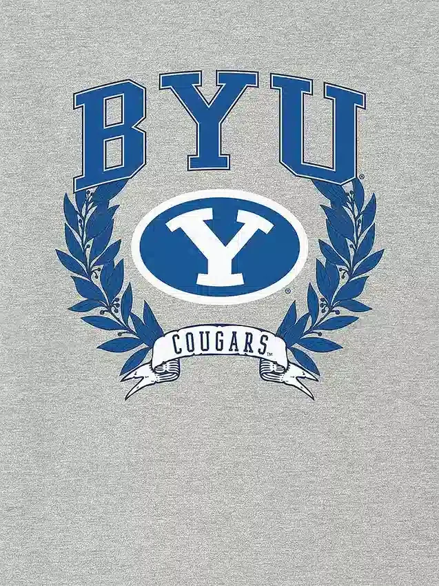 T-shirt « Laurels » de l’université Brigham Young avec motif graphique foncé