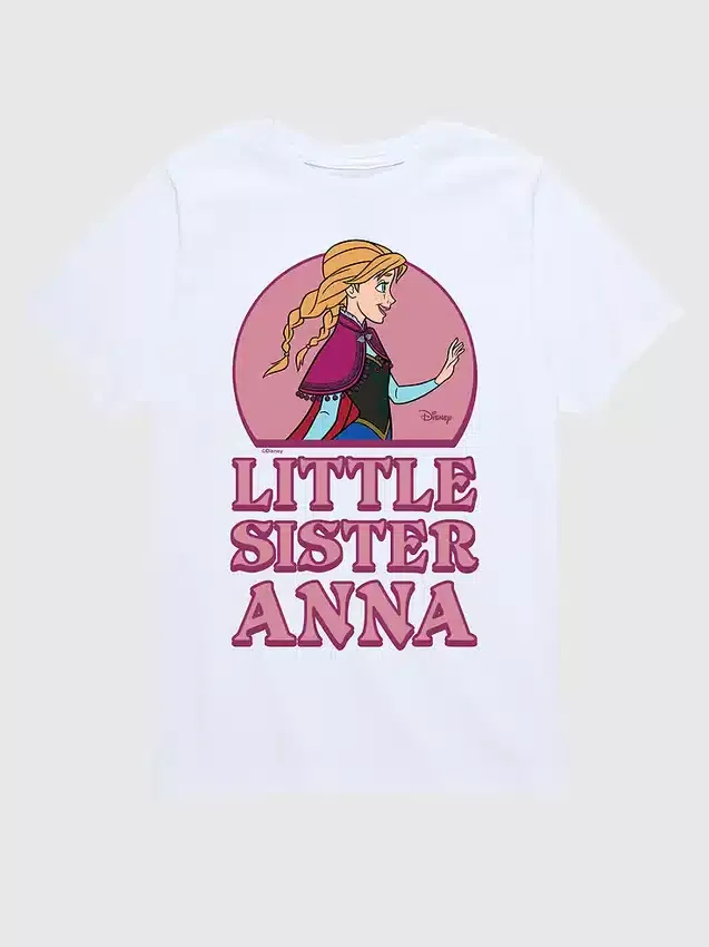T-shirt à manches courtes avec motif « La Petite Sœur Anna » de La Reine des Neiges pour tout-petits
