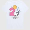 T-shirt à manches courtes avec motif « Peanuts » pour le 2e anniversaire des tout-petits