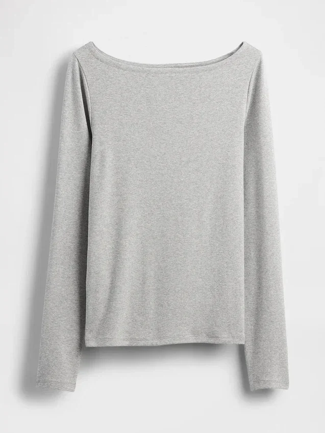 T-shirt moderne à col bateau