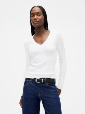 T-shirt moderne à col en V