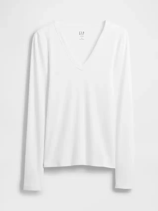 T-shirt moderne à col en V
