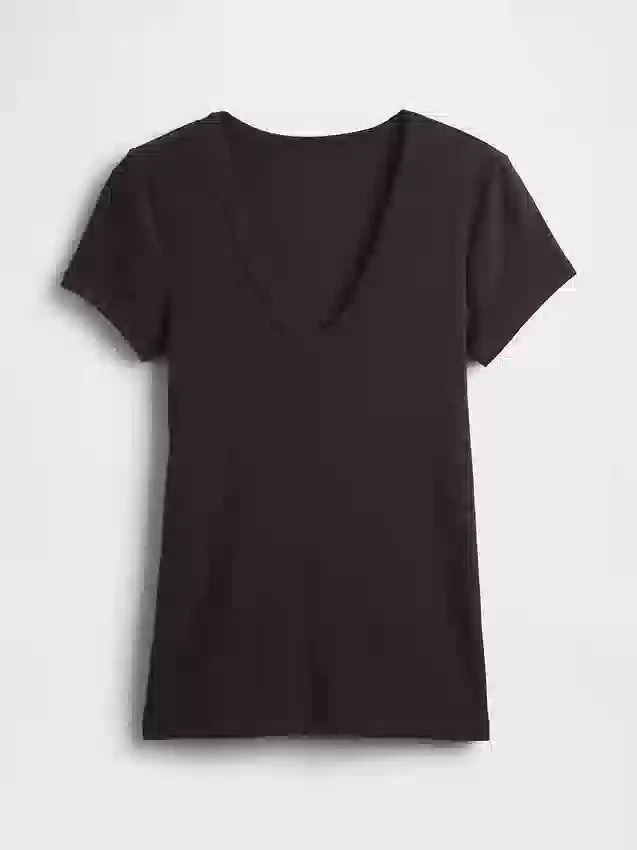 T-shirt moderne à col en V