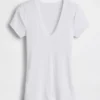 T-shirt moderne à col en V