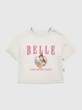 T-shirt à motif « Belle » style universitaire pour tout-petits