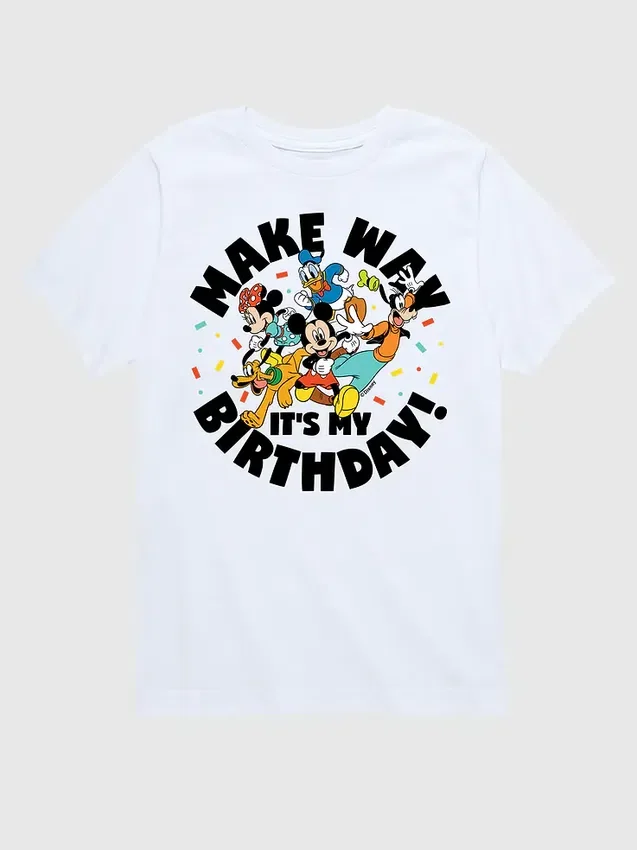 T-shirt à motif « Make Way, It's My Birthday » Disney pour tout-petits