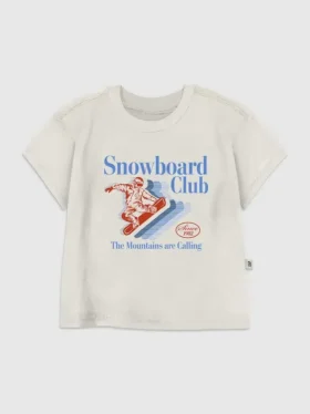 T-shirt à motif « Snowboard Club » pour tout-petits