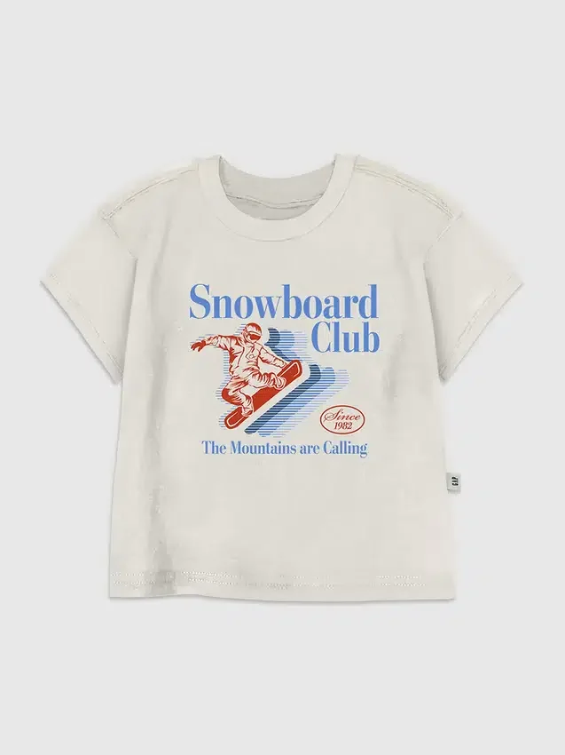 T-shirt à motif « Snowboard Club » pour tout-petits