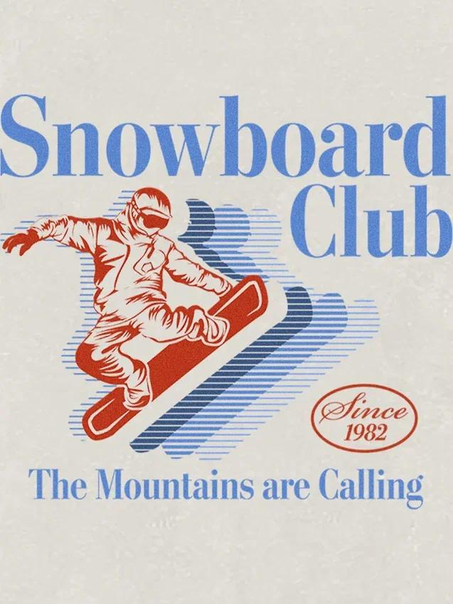 T-shirt à motif « Snowboard Club » pour tout-petits