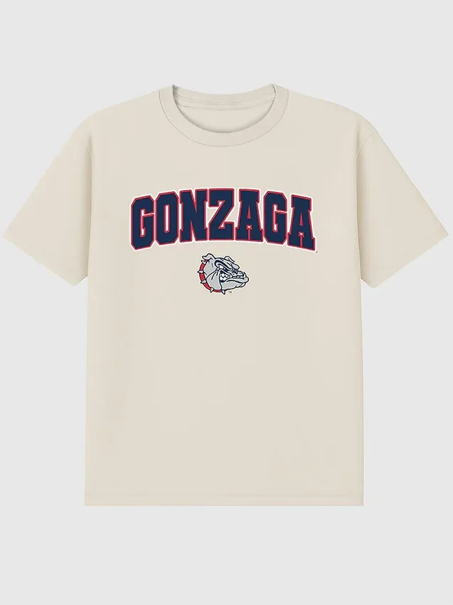 T-shirt à motif sombre représentant le Arch Logo de l’université de Gonzaga