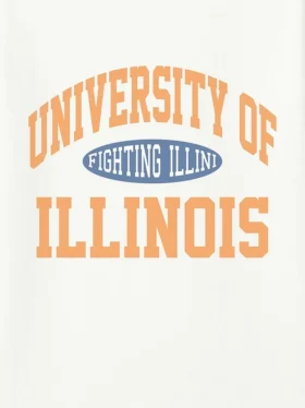 T-shirt à motif vintage « Fighting Illini » de l’université de l’Illinois
