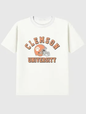 T-shirt à motif vintage « Football » de l’université de Clemson