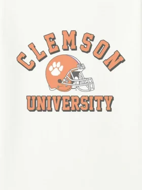 T-shirt à motif vintage « Football » de l’université de Clemson