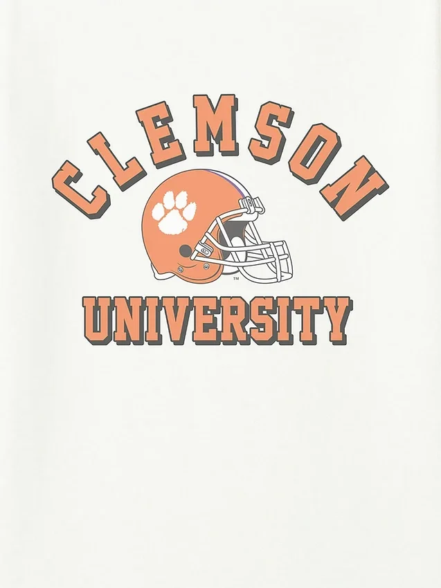 T-shirt à motif vintage « Football » de l’université de Clemson