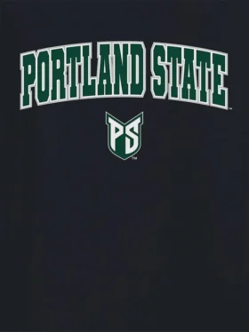 T-shirt noir avec le logo « Arch Logo » de l’université d’État de Portland