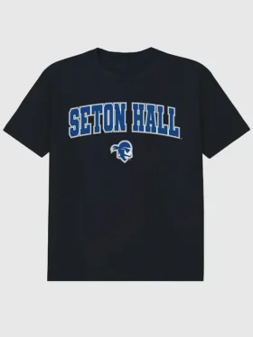 T-shirt noir à motif représentant le logo « Arch Logo » de l’université de Seton Hall