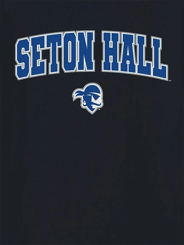 T-shirt noir à motif représentant le logo « Arch Logo » de l’université de Seton Hall