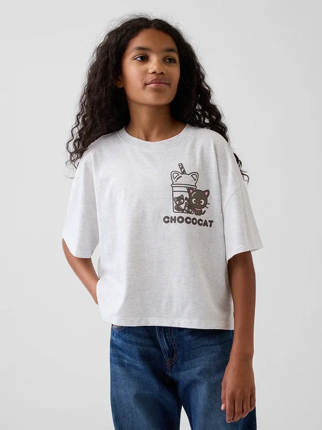 T-shirt oversize carré Hello Kitty pour enfants