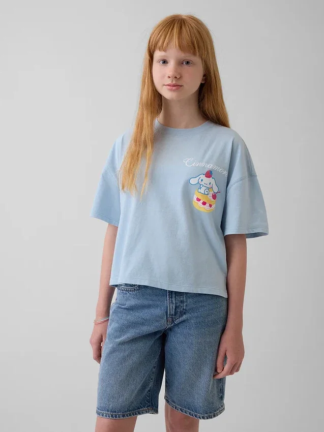 T-shirt oversize carré Hello Kitty pour enfants