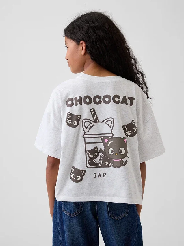 T-shirt oversize carré Hello Kitty pour enfants