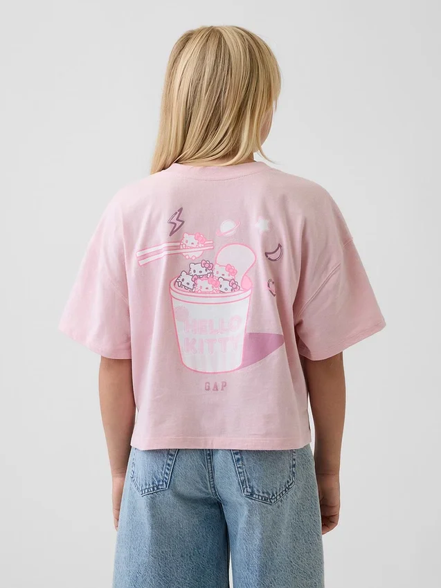 T-shirt oversize carré Hello Kitty pour enfants