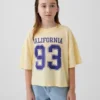 T-shirt oversize carré pour enfant avec logo d'État