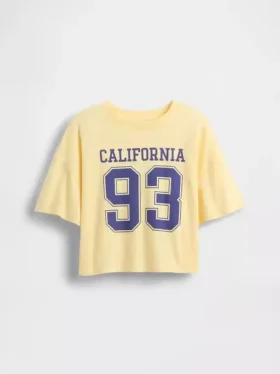 T-shirt oversize carré pour enfant avec logo d’État