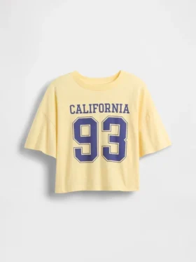 T-shirt oversize carré pour enfant avec logo d’État
