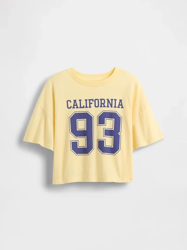 T-shirt oversize carré pour enfant avec logo d'État