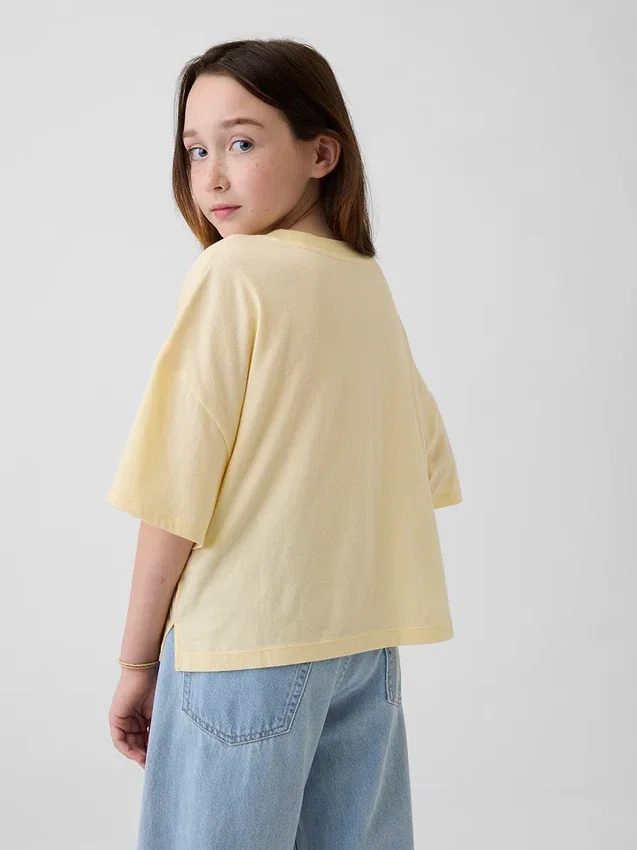 T-shirt oversize carré pour enfant avec logo d'État