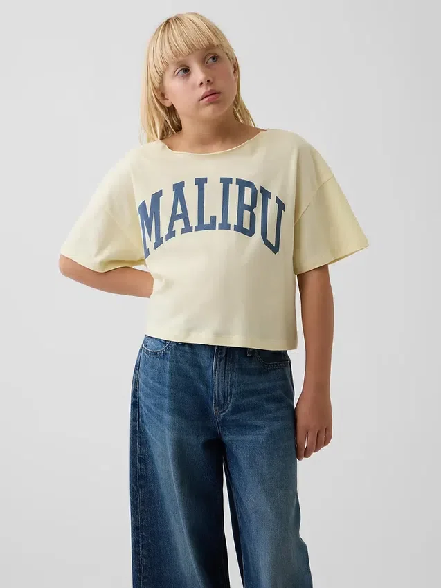 T-shirt oversize à col large pour enfant