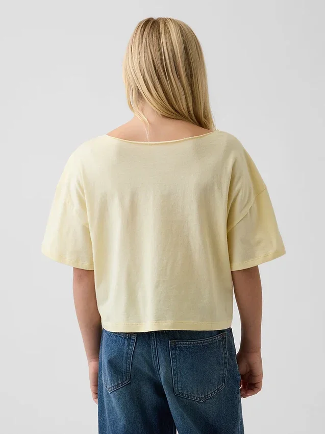 T-shirt oversize à col large pour enfant