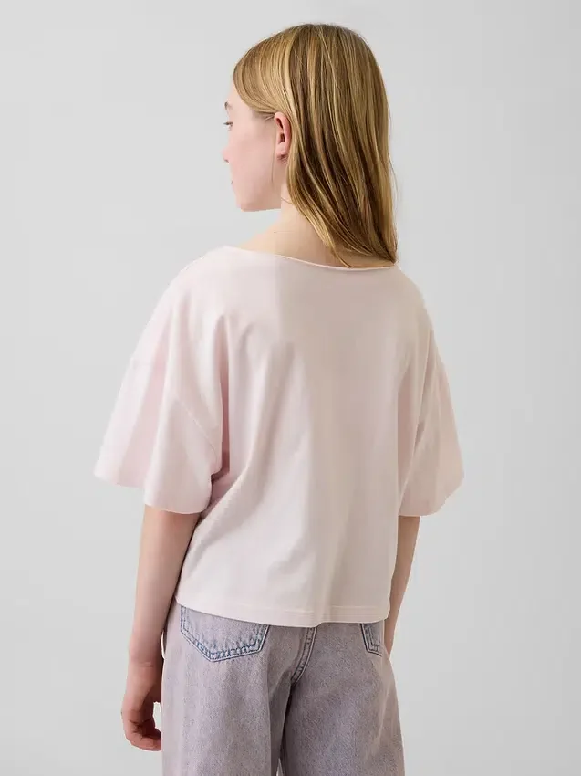 T-shirt oversize à col large pour enfant