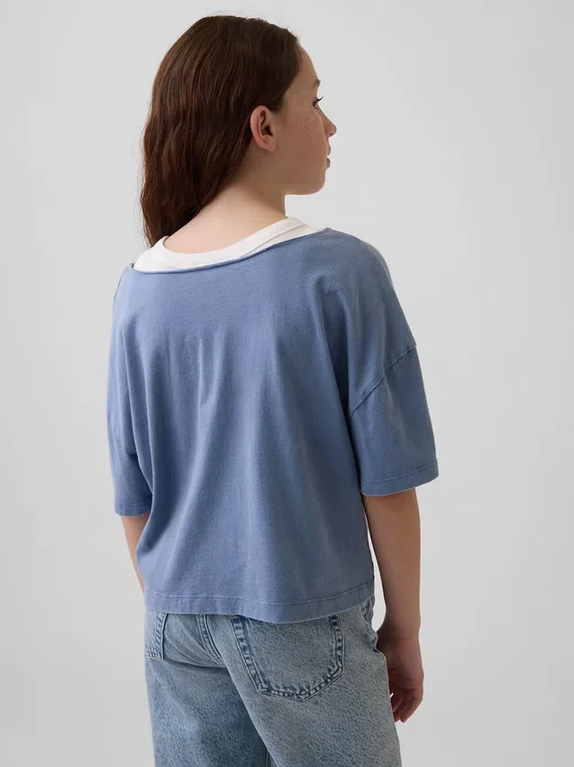 T-shirt oversize à col large pour enfant