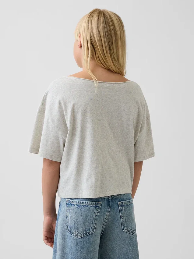 T-shirt oversize à col large pour enfant