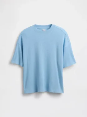 T-shirt oversize en maille gaufrée pour enfant