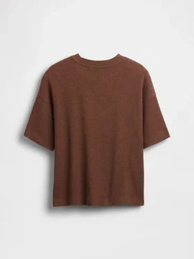T-shirt oversize en maille gaufrée pour enfant