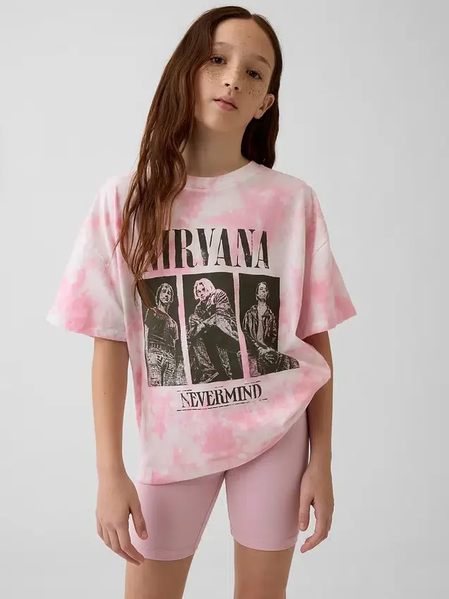 T-shirt oversize Nirvana pour enfant