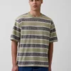 T-shirt oversize à rayures Keith Haring