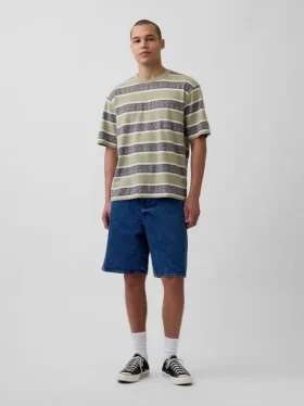 T-shirt oversize à rayures Keith Haring