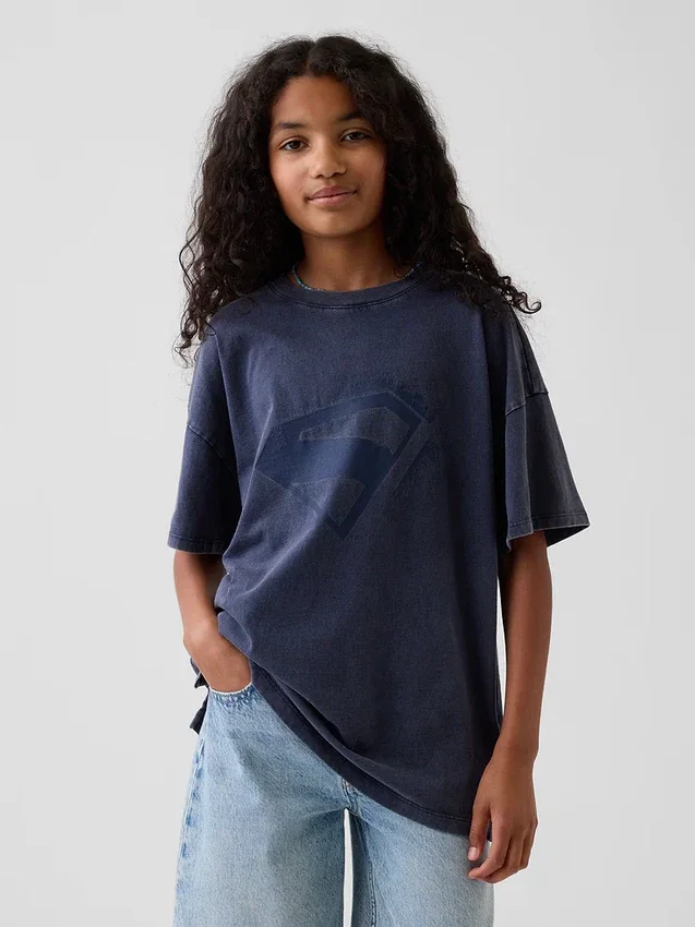 T-shirt oversize Supergirl pour enfant