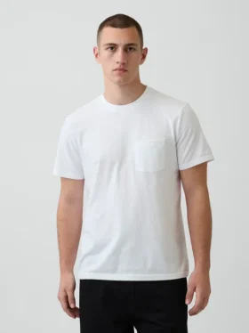 T-shirt à poche en coton bio pour adulte