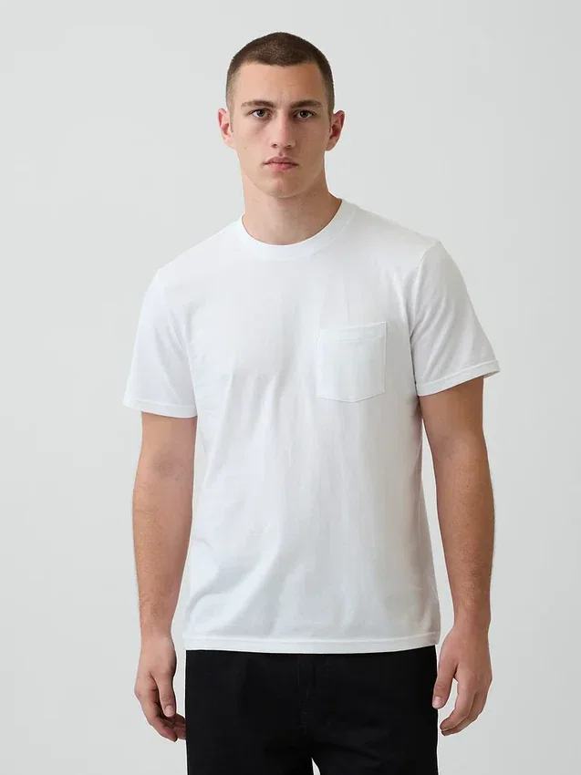 T-shirt à poche en coton bio pour adulte