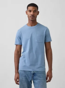 T-shirt à poche en coton bio pour adulte