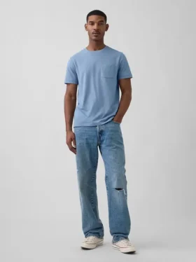 T-shirt à poche en coton bio pour adulte