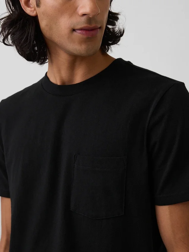 T-shirt à poche en coton bio pour adulte