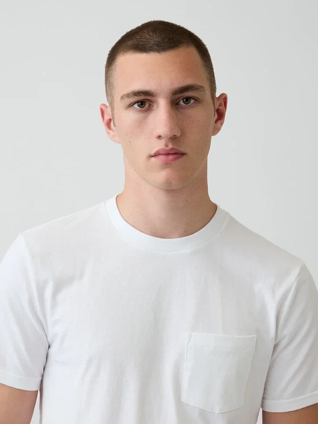 T-shirt à poche en coton bio pour adulte