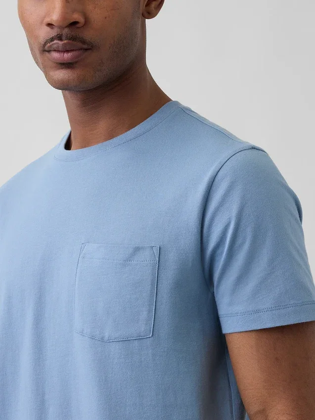 T-shirt à poche en coton bio pour adulte