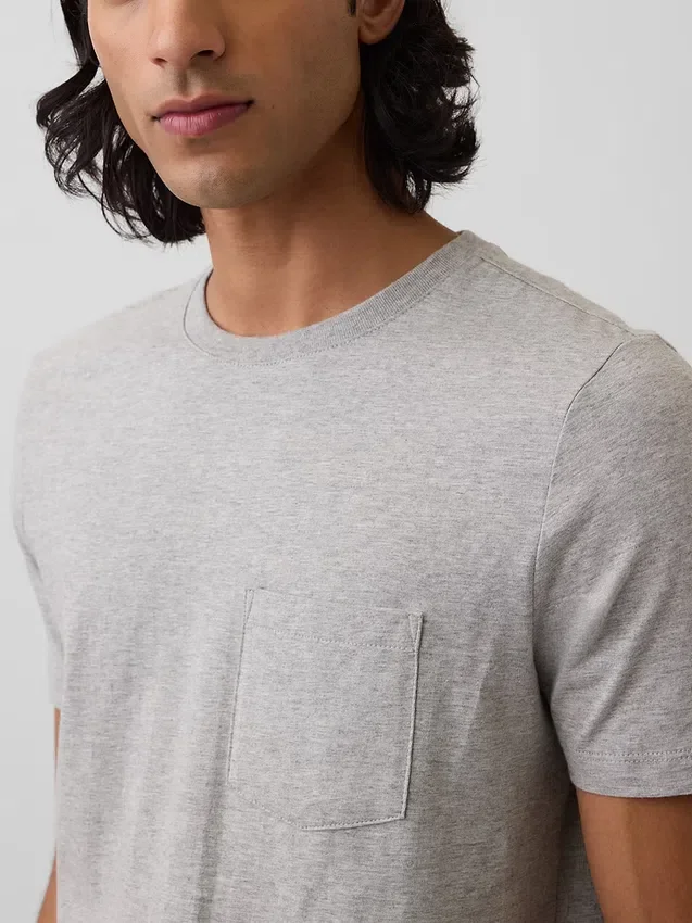 T-shirt à poche en coton bio pour adulte